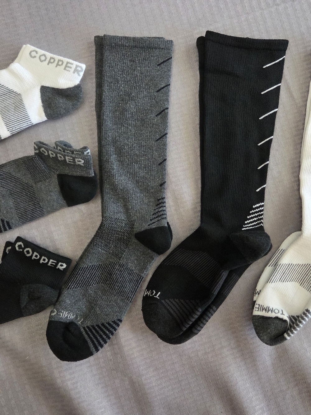 Tommie Copper Women's Performance Compression Socks-Lot Of 6 Pair-Size 4-6.5